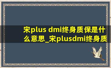 宋plus dmi终身质保是什么意思_宋plusdmi终身质保条件